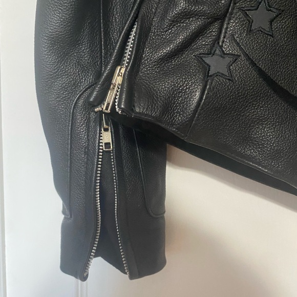 First Classics Breakout Star Womens Reflective Leather Moto Jacket - Small - Picture 8 of 10